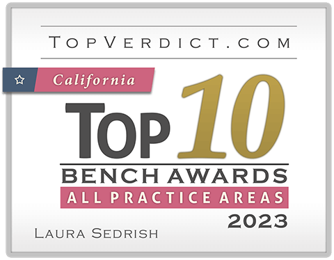 top 10 bench awards california 2023 - Laura Sedrish