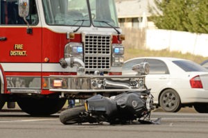 first responders arriving at the scene of a motorcycle accident