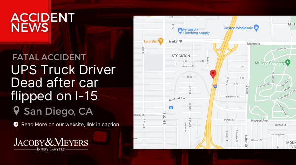 Map Location of Truck Accident in I-15 San Diego