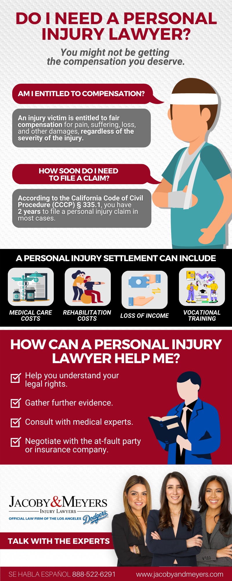 hire personal injury lawyer infographic