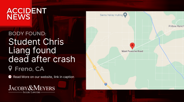 Map of where Chris Liang was found with his Tesla after a crash