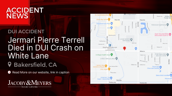 Map of DUI accident in 4400 White Lane in Bakersfield
