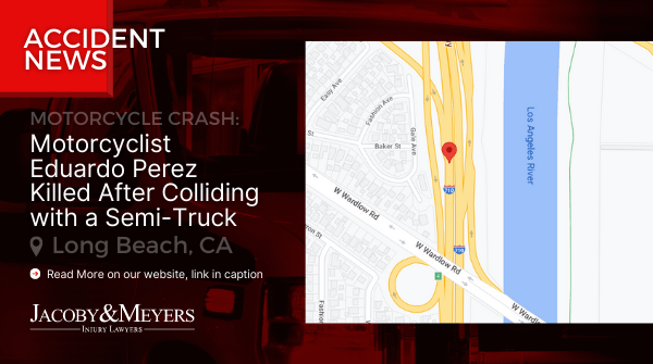 Map of motorcycle crash at the 710 Freeway in Long Beach