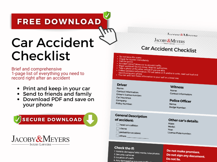 Los Angeles car accident lawyer: car accident checklist