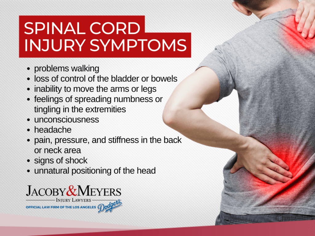 Spinal Cord Injury Symptoms from Car Accident