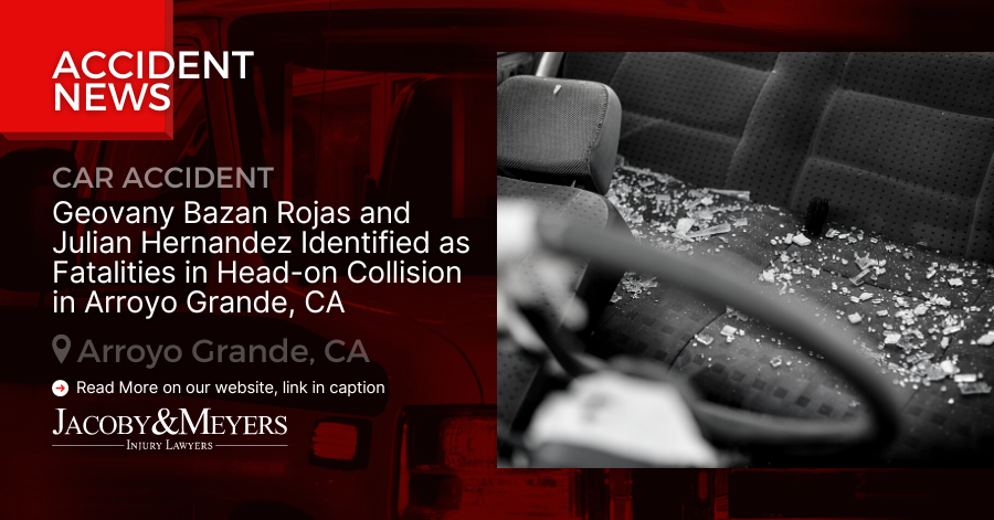 Geovany Bazan Rojas and Julian Hernandez Identified as Fatalities in Head-on Collision in Arroyo Grande, CA