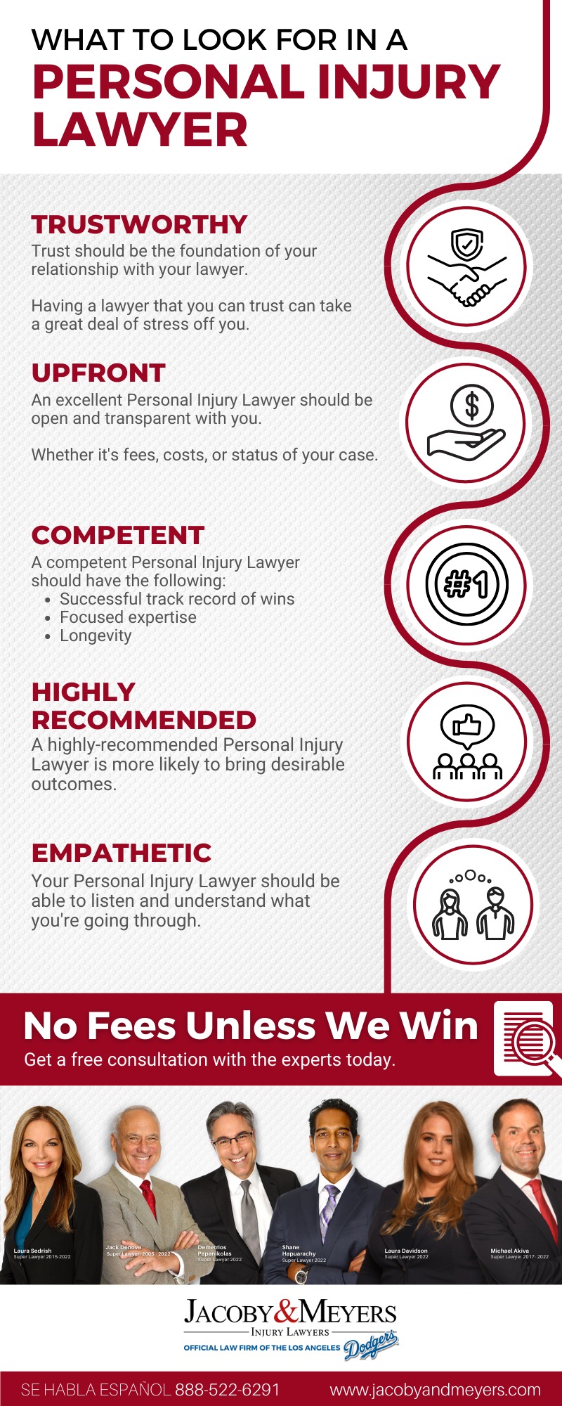 What to Look for in a Personal Injury Lawyer infographic