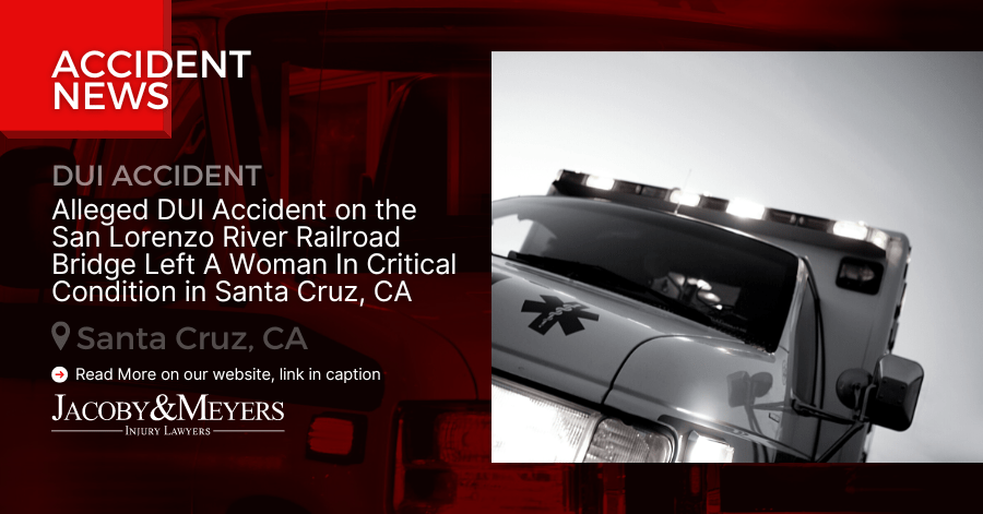 Alleged DUI Accident on the San Lorenzo River Railroad Bridge Left A Woman In Critical Condition in Santa Cruz, CA