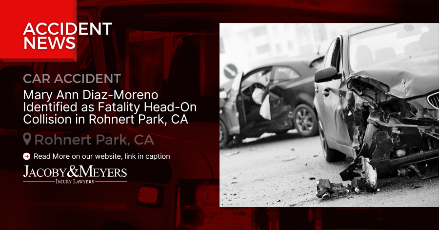 Mary Ann Diaz-Moreno Identified as Fatality Head-On Collision in Rohnert Park, CA
