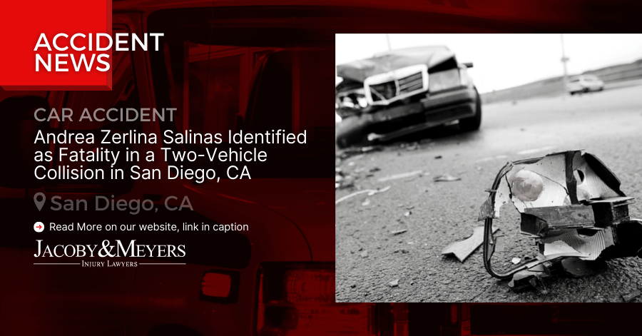 Andrea Zerlina Salinas Identified as Fatality in a Two-Vehicle Collision in San Diego, CA