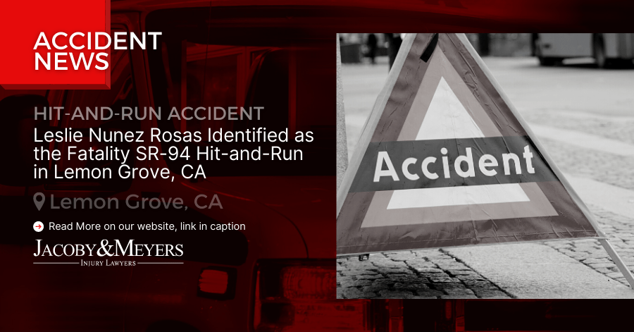 Leslie Nunez Rosas Identified as the Fatality SR-94 Hit-and-Run in Lemon Grove, CA