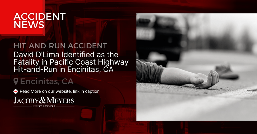David D'Lima Identified as the Fatality in Pacific Coast Highway Hit-and-Run in Encinitas, CA