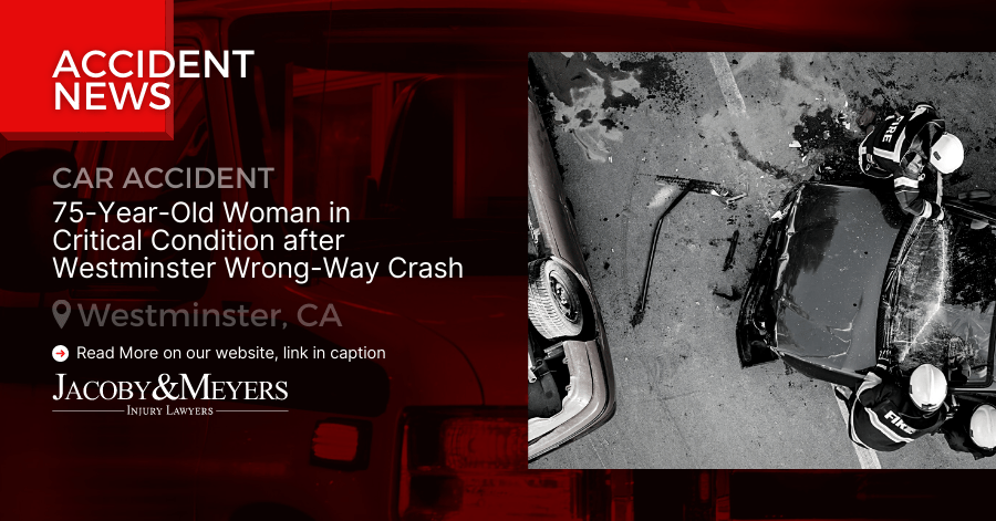 75-Year-Old Woman in Critical Condition after Westminster Wrong-Way Crash