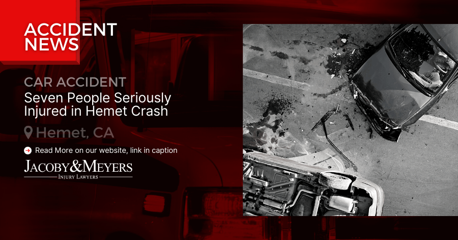 Seven People Seriously Injured in Hemet Crash