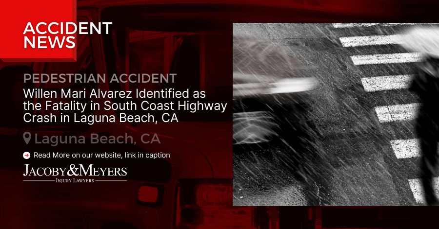 Willen Mari Alvarez Identified as the Fatality in South Coast Highway Crash in Laguna Beach, CA