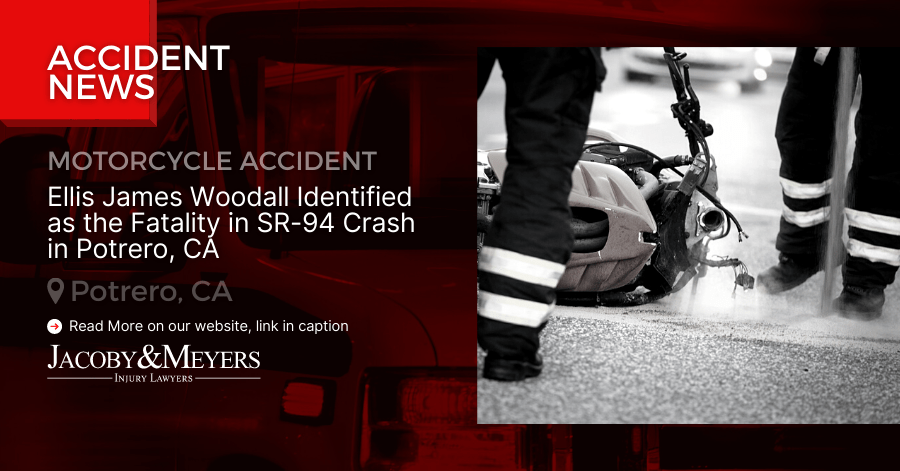 Ellis James Woodall Identified as the Fatality in SR-94 Crash in Potrero, CA