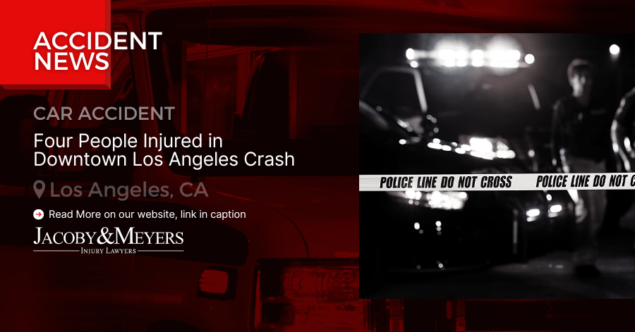 Four People Injured in Downtown Los Angeles Crash