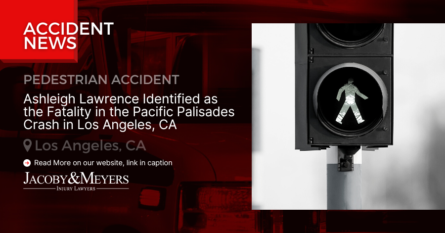 Ashleigh Lawrence Identified as the Fatality in the Pacific Palisades Crash in Los Angeles, CA