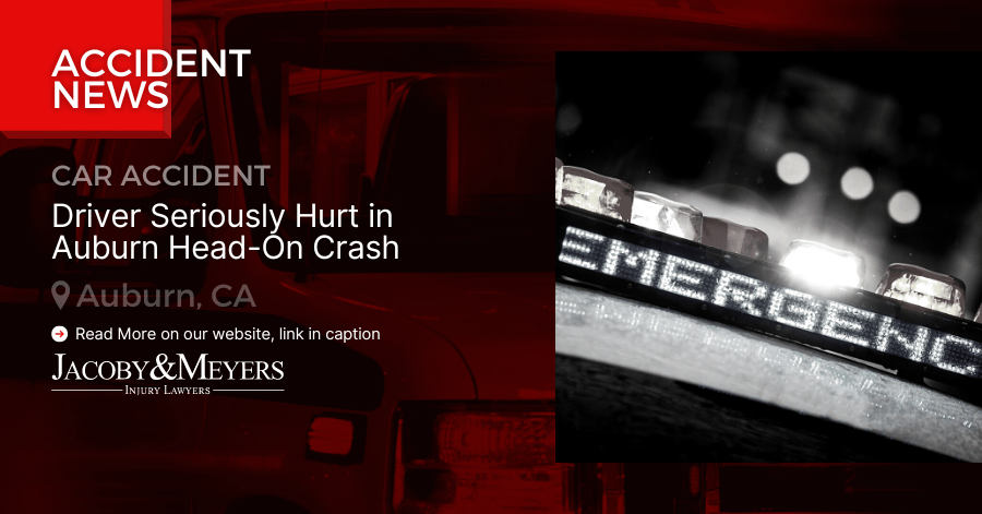 Driver Seriously Hurt in Auburn Head-On Crash