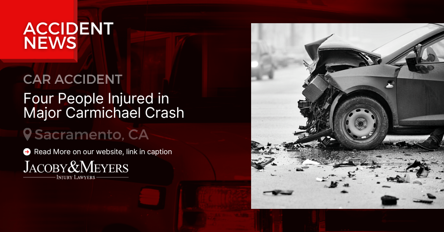 Four People Injured in Major Carmichael Crash