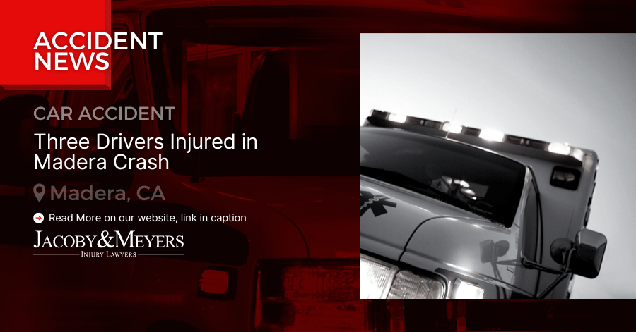 Three Drivers Injured in Madera Crash