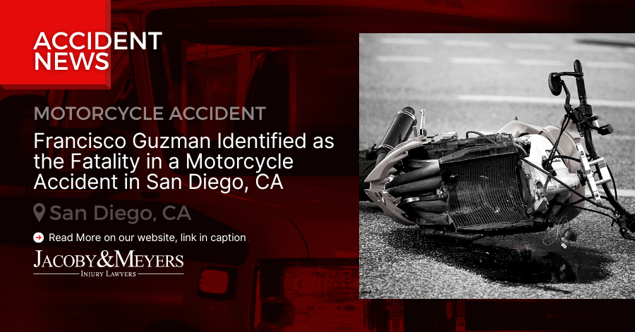 Francisco Guzman Identified as the Fatality in a Motorcycle Accident in San Diego, CA