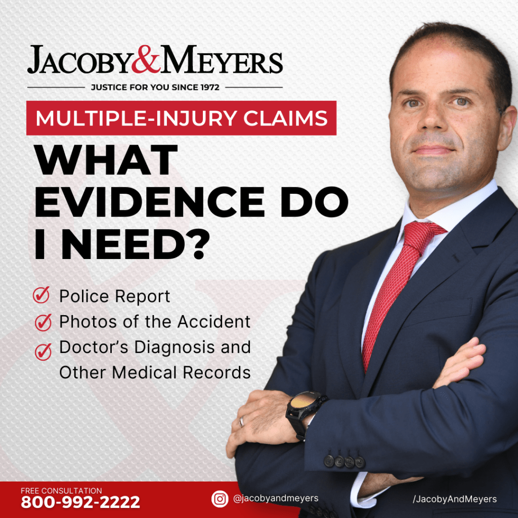 Evidence needed in a multi-injury claim for a motorcycle accident