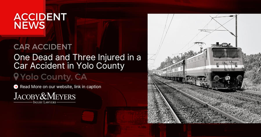 One Dead and Three Injured in a Car Accident in Yolo County