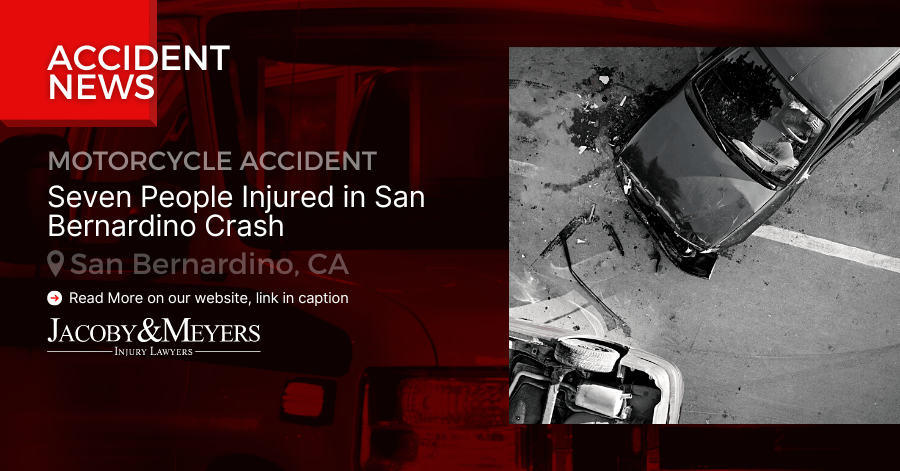 Seven People Injured in San Bernardino Crash