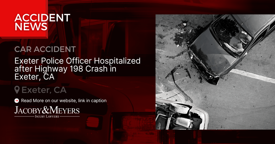 Exeter Police Officer Hospitalized after Highway 198 Crash in Exeter, CA