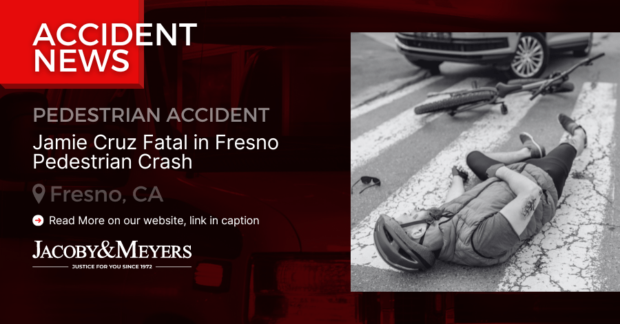 Jamie Cruz Suffered Fatal Injuries in Fresno Pedestrian Crash Fresno, CA (June 21, 2023) – Jamie Cruz (39) succumbed to fatal injuries sustained in a Fresno pedestrian crash on Bishop Avenue in Fresno. According to YourCentralValley, the accident occurred around 11:40 p.m. on June 17. Jamie Cruz was fatally injured in a pedestrian crash on Highway 180 west of Bishop Avenue in Fresno. 