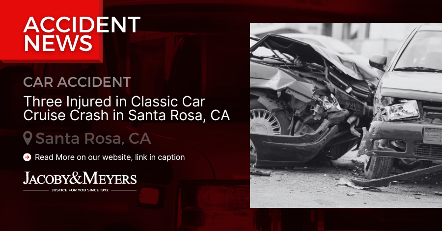 Three Injured in Classic Car Cruise Crash in Santa Rosa, CA