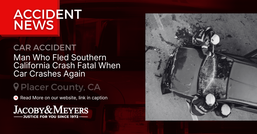 Man Who Fled Southern California Crash Fatal When Car Crashes Again