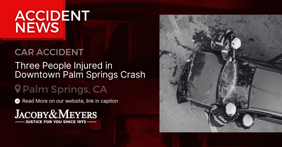 Three People Injured in Downtown Palm Springs Crash