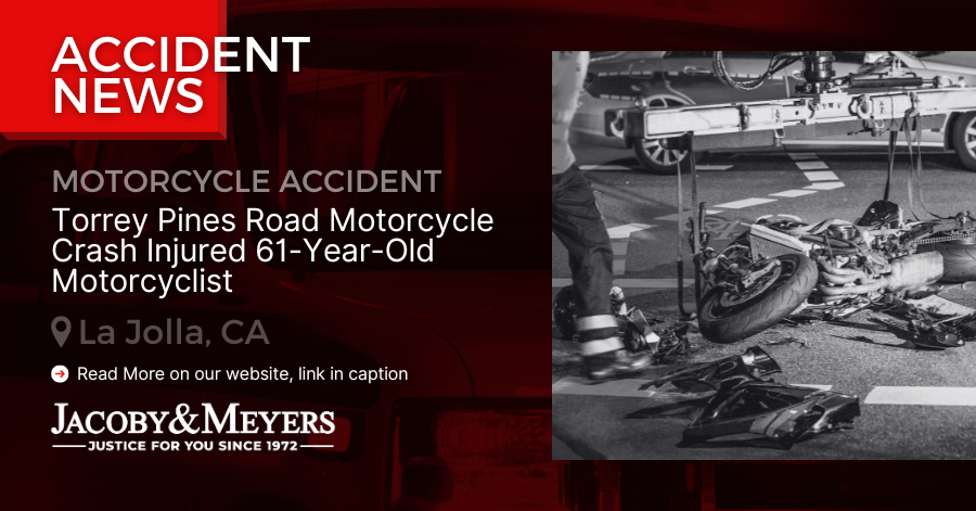 Torrey Pines Road Motorcycle Crash Injured 61-Year-Old Motorcyclist