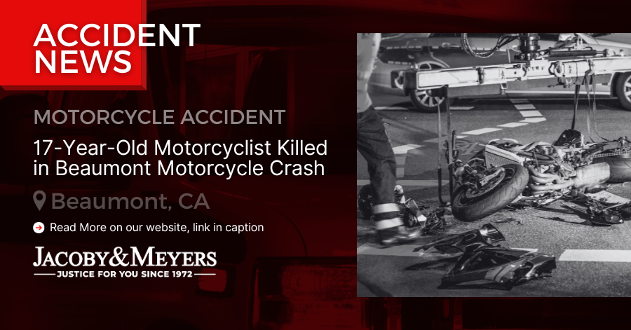 17-Year-Old Motorcyclist Killed in Beaumont Motorcycle Crash