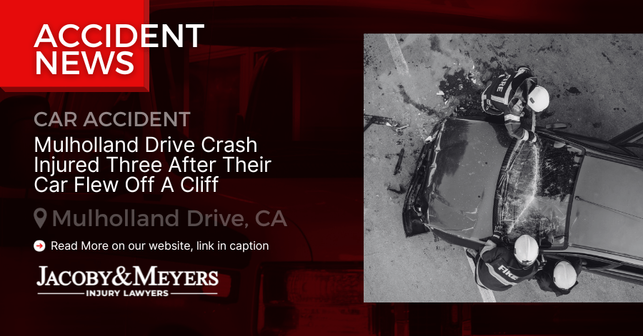 Mulholland Drive Crash Injured Three After Their Car Flew Off A Cliff
